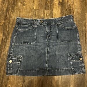 White House Black Market Denim Mini Skirt